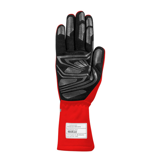 Guantes de carreras Sparco LAND+ MY25 rojo (FIA)