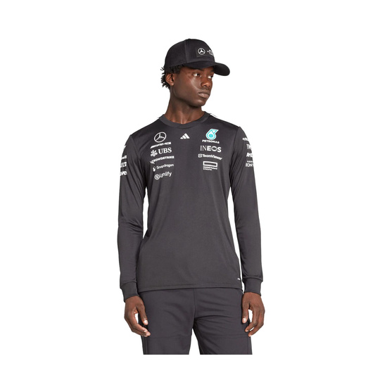 Camiseta de manga larga para hombre Team Mercedes AMG F1 2025 negro