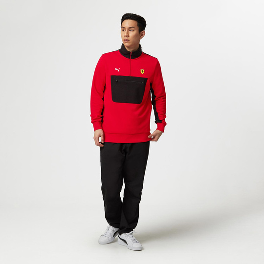 Sudadera con cremallera 1/4 Zip Red Ferrari F1 2024 para hombre