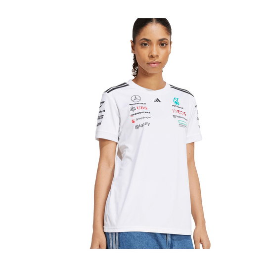 Camiseta para mujer Team Mercedes AMG F1 2025 blanco