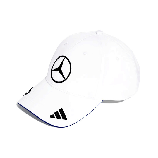 Gorra de béisbol para hombre Kimi Antonelli Mercedes AMG F1 2025 blanco
