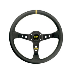 Volante OMP CORSICA BLACK-YELLOW cuero