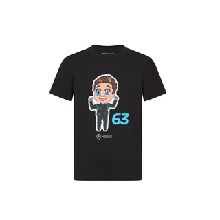 Camiseta infantil Caricatura Gráfica GR Mercedes AMG F1 2024