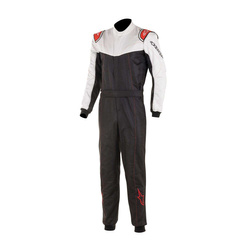 Traje de carreras Alpinestars STRATOS Negro-Blanco (FIA)