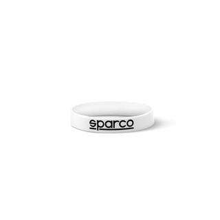 Pulsera de silicona Sparco LOGO blanco