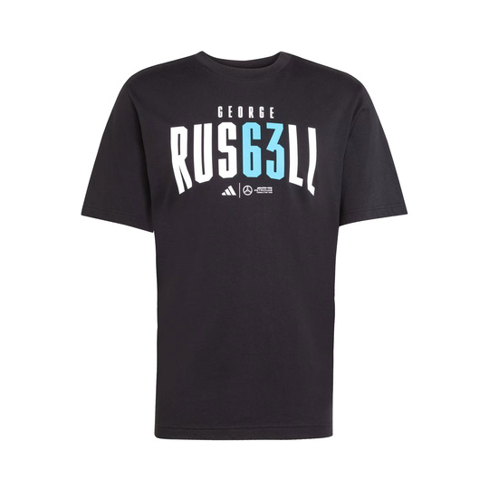 Camiseta para hombre Russell Mercedes AMG F1 2025 negro