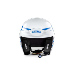 Casco abierto con intercomunicador Sparco PRO 1977 blanco/azul (homologación FIA)