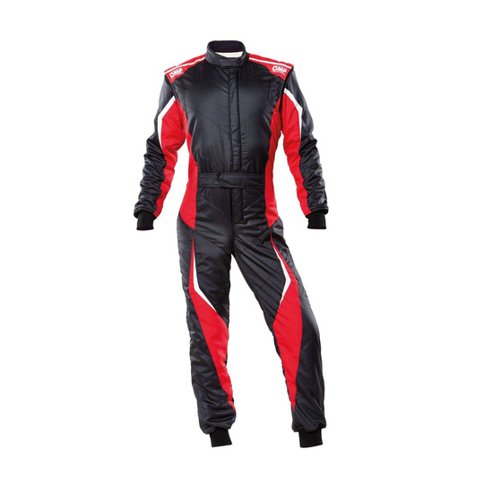 Traje de carreras OMP TECNICA EVO MY21 negro-rojo (homologación FIA)