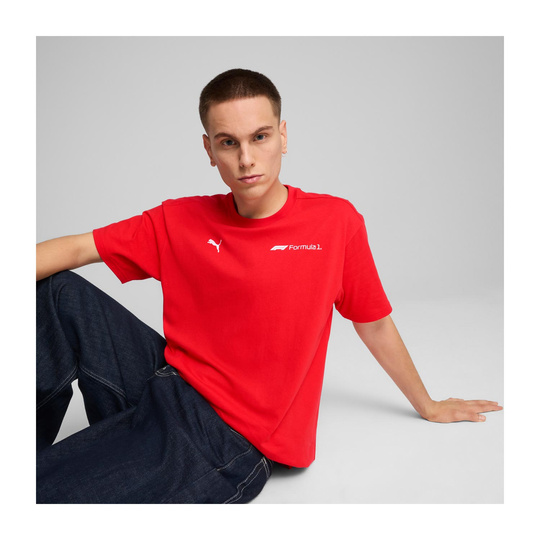 Camiseta Hombre Essential Relaxed Logo roja Formula 1 2025