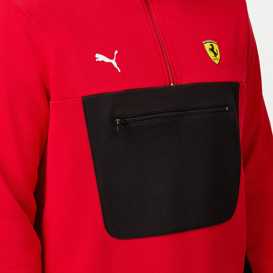 Sudadera con cremallera 1/4 Zip Red Ferrari F1 2024 para hombre
