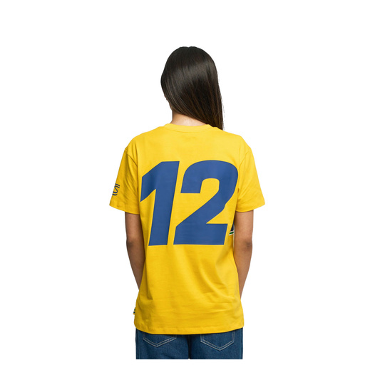 Camiseta Hashtag Ayrton Senna F1 2025 amarillo
