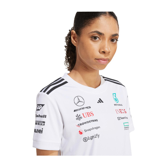 Camiseta para mujer Team Mercedes AMG F1 2025 blanco