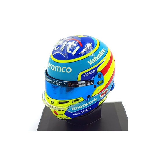 Casco de Fernando Alonso a escala 1:5 del Aston Martin F1 2025