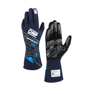 Guantes de carreras OMP SPORT MY25 azul marino (FIA)