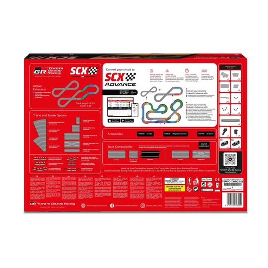 Toyota Gazoo Racing YARIS Rally1 1:32 SCX, circuito de carreras de coches de slot