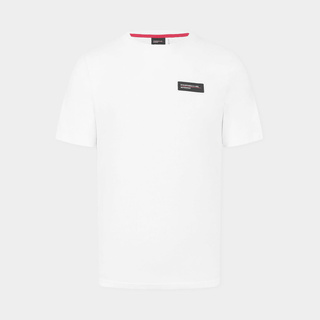 Camiseta Porsche Motorsport 2025 blanca con logo hombre