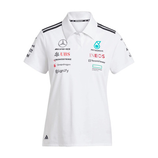 Polo mujer Team Mercedes AMG F1 2025 blanco