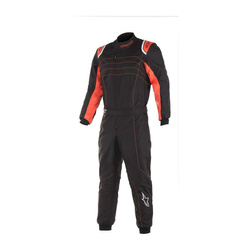 Traje de karting Alpinestars KMX-9 V2 Negro-rojo fluo (CIK-FIA)