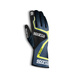 Guantes de carreras Sparco RUSH MY20 gris-amarillo