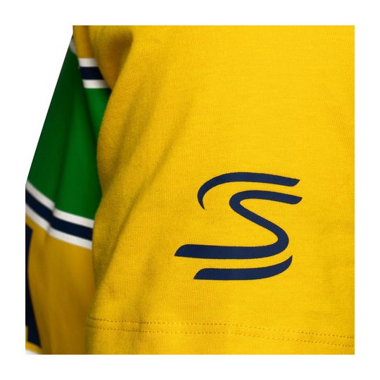 Camiseta Hashtag Ayrton Senna F1 2025 amarillo