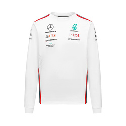 Camiseta de hombre Longsleeve blanco Team Mercedes AMG F1 