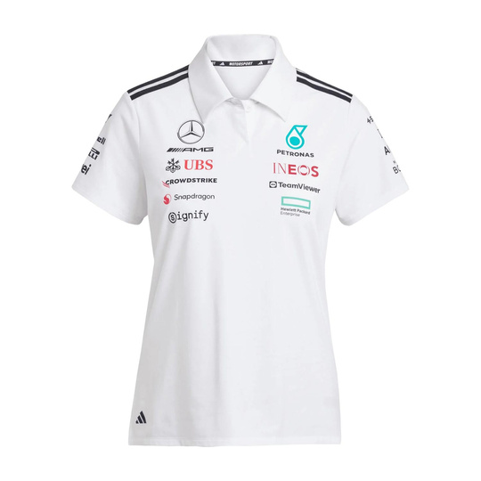 Polo mujer Team Mercedes AMG F1 2025 blanco
