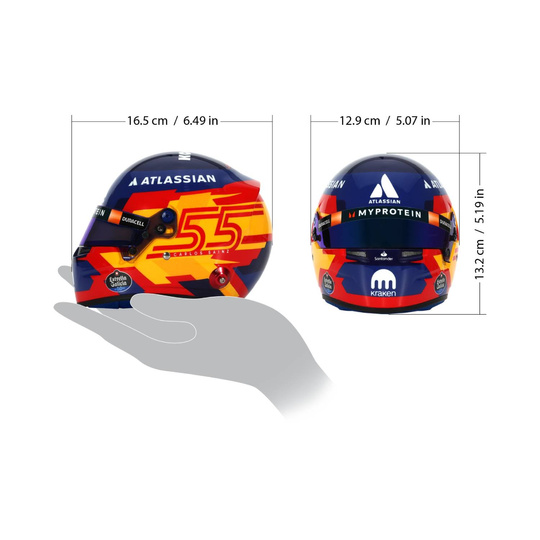 Casco de Carlos Sainz de la Williams Racing 2025, escala 1:2