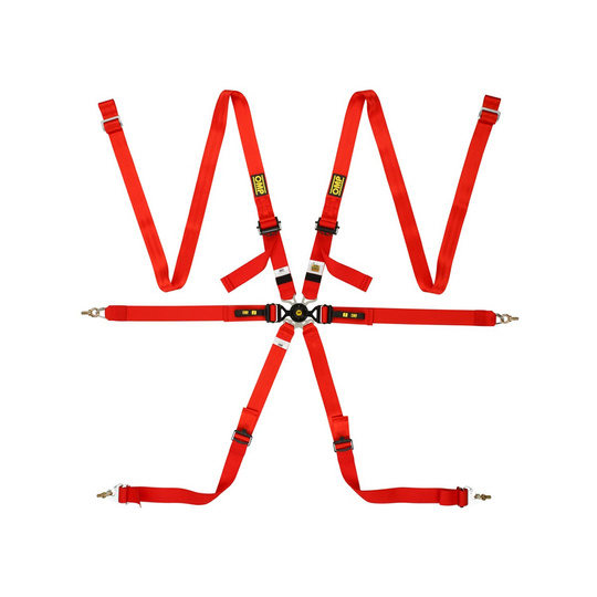Arnes seguridad OMP ONE VERSA rojo (FIA)