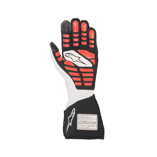 Guantes de carreras Alpinestars Tech-1 ZX V2 color blanco (FIA)