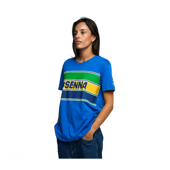 Camiseta Hashtag Ayrton Senna F1 2025 azul