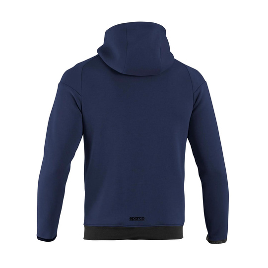 Sudadera con capucha de hombre Sparco Full Zip MY25 azul marino