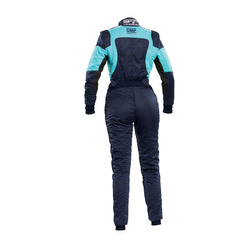 Traje de carreras OMP FIRST ELLE MY20 azul marino (homologación FIA)