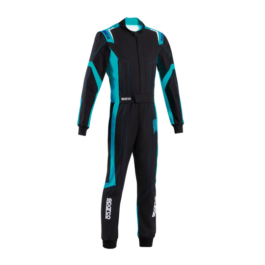 Traje de karting Sparco THUNDER negro-azul (FIA)