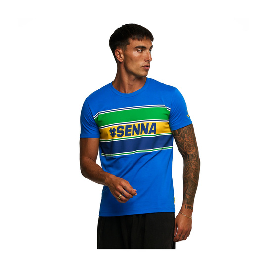 Camiseta Hashtag Ayrton Senna F1 2025 azul