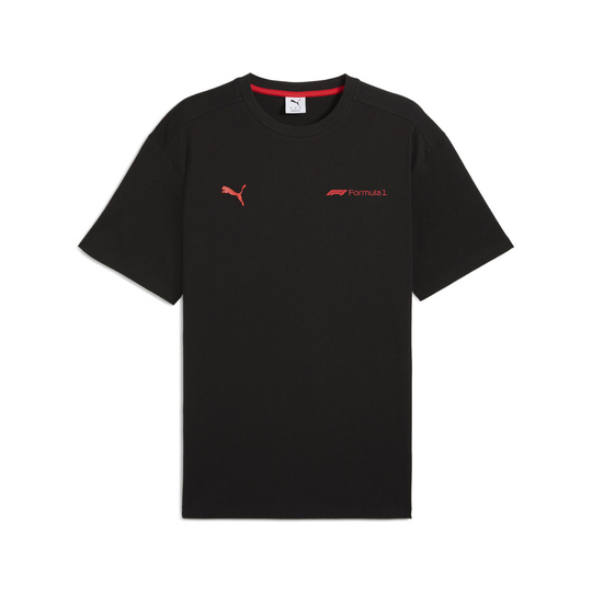 Camiseta Hombre Essential Relaxed Logo negra Formula 1 2025