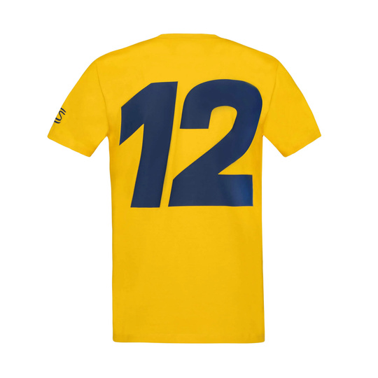 Camiseta Hashtag Ayrton Senna F1 2025 amarillo