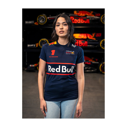 Camiseta Max Verstappen Team Red Bull Racing 2025 para mujer 