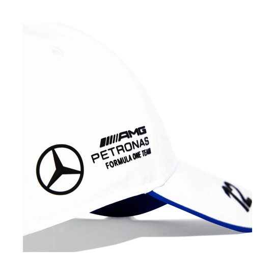 Gorra de béisbol para hombre Kimi Antonelli Mercedes AMG F1 2025 blanco