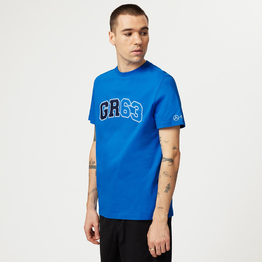 Camiseta de hombre George Russell Logo Blue Mercedes AMG F1 