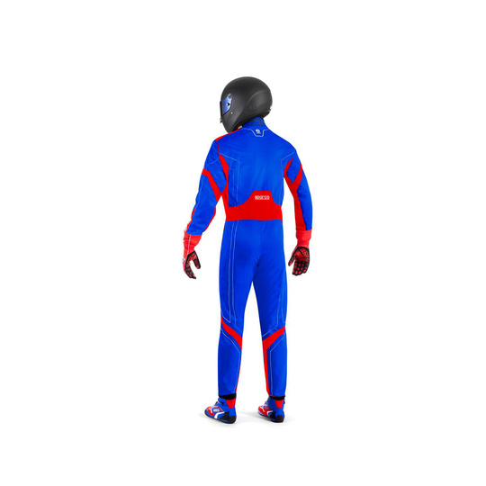 Traje de karting Sparco THUNDER azul-rojo (FIA) para niños