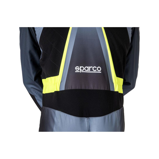 Traje de karting para niños Sparco Prime K 8877-2022 negro-amarillo (FIA)