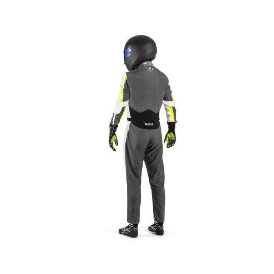 Traje de carreras de niños Sparco KERB gris-amarillo (FIA)