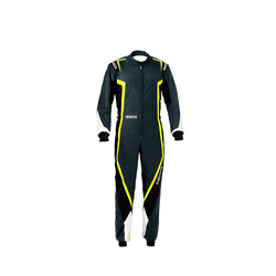 Traje de carreras Sparco KERB MY20 gris-amarillo (CIK-FIA)