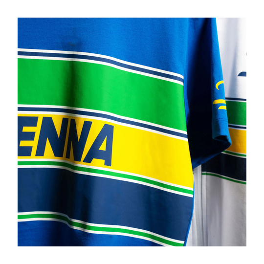 Camiseta Hashtag Ayrton Senna F1 2025 azul