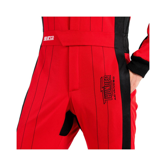 Traje de karting Sparco THUNDER rojo (FIA) para niños