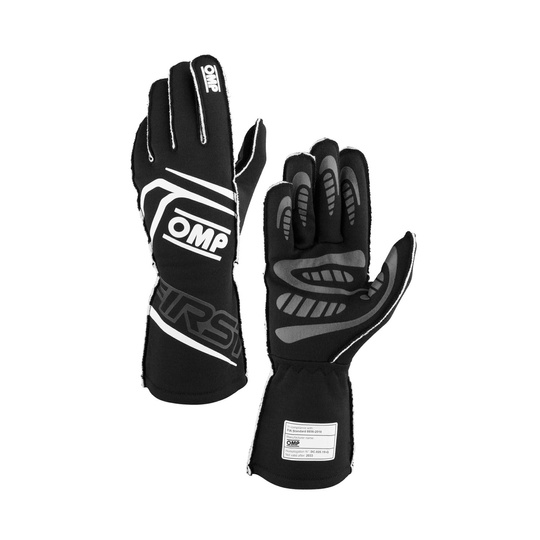 Guantes de carreras OMP FIRST MY25 negro (FIA)