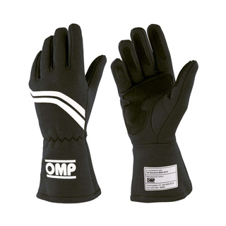 Guantes de carreras OMP DIJON MY25 negro (homologación FIA)