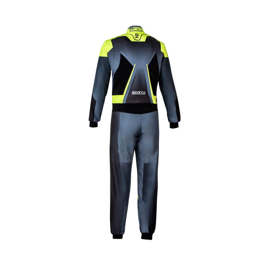 Traje de karting para niños Sparco Prime K 8877-2022 negro-amarillo (FIA)