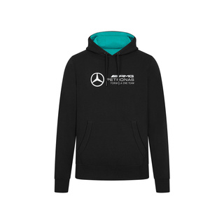 Mercedes AMG F1 2024 Sudadera con capucha Hombre Logo Negro