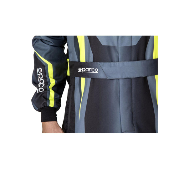 Traje de karting para niños Sparco Prime K 8877-2022 negro-amarillo (FIA)